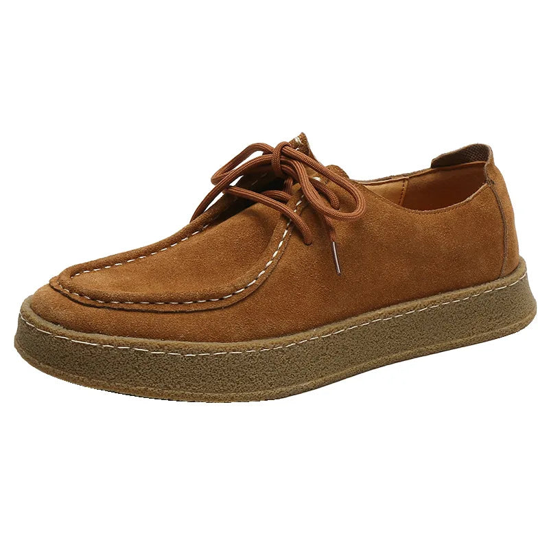 Threebooy &nbsp;Fashion Men's Classic Retro Casual Shoes Lace-up Mens Comfortable Driving Flats Men Outdoor&nbsp;