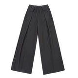 Threebooy Mens Y2k Basic Casual Pants 2024 New Genderless Fashion Individuality Loose Retro Solid Color Floor-Length Wide-Leg Pants Unisex