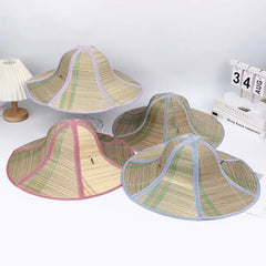 Threebooy  New Wide Brim Straw Hat Foldable Universal Beach Cap Fisherman Cap Women Men