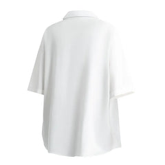 Threebooy Men Ice Silk Cooling Shirt Summer Loose Fit Casual Oversized Breathable Wrinkle Free Comfy Lightweight Draped Trendy