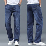 Threebooy Straight Loose Cotton Regular Jeans for Men 2024 Trend Casual Classic Trousers Mens Cowboy Pants New In Wide Leg Xs High Quality