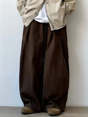 Threebooy  Harajuku Pants Man Baggy Pants Wide Leg Sweatpants Vintage Casual Straight Trousers Streetwear Cotton Japanese Summer