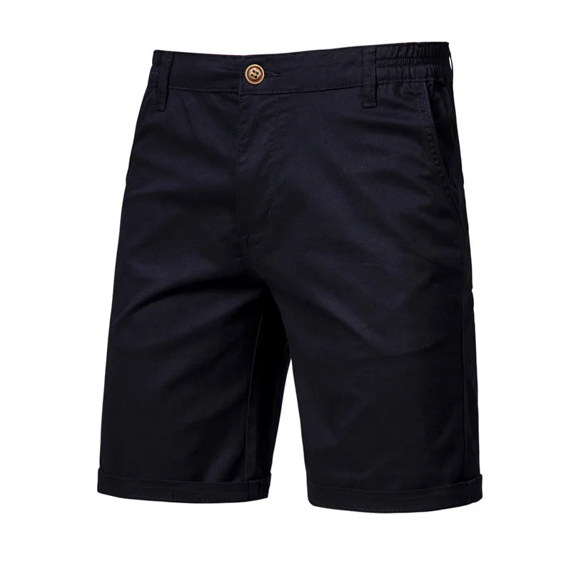 Threebooy Men's Summer Slim-fit British Shorts Light Luxury Stylish Popular Clothes Leisure Cargos Streetwear Button-down Half-pants 30-38