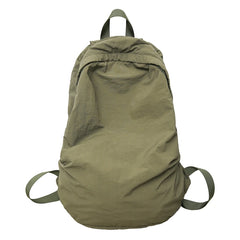 Threebooy  Large Capacity Waterproof Nylon Backpacks Solid Soft Light Leisure Or Travel Bags College style Cloth Packages Korea Casual Bag