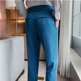 Threebooy Fashion Men's Business Formal Pants Pure Color Office Social Wedding Street Dress Business Casual Pants Slim Trousers 29-36