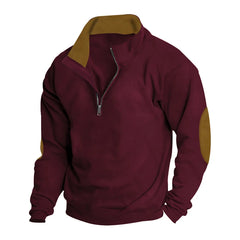 Threebooy  Spring Autumn Men's Sweatshirts Outdoor Long Sleeve Stand Collar Hoodies Patchwork Casual Pullover Sweatshit Streetwear Men