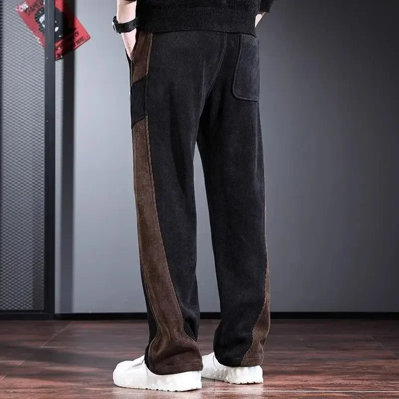 Threebooy Pocket Trend Polyester Male Trousers Classic Clothes Low Price Stylish Korean Style Baggy Men's Casual Pants Original Clothing