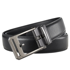 Threebooy  3.5cm Top Quality Men's Automatic Buckle Belt Fashion Luxury Designer Male Belt Black White Mens Belts Casual