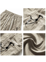 Threebooy  Summer Thin Shorts for Men Cargo Pants Side Pockets Baggy Joggers Bermuda Knee Basketball Short Pant Male M-4XL