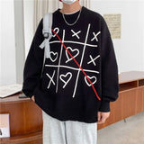 Threebooy Lattice Korean Fashion Sweater Men Interior Harajuku Men's Clothes Winter Oversize Wool and Mixes Knit Korean Women's Print Luxury