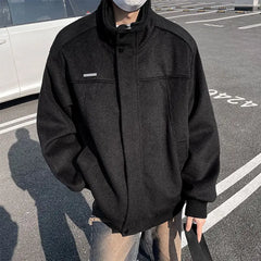 Threebooy Korean Spring and Autumn High Street Men and Women Trendy Personalized Fake Two Piece Jacket Couple Loose Retro Casual Handsome