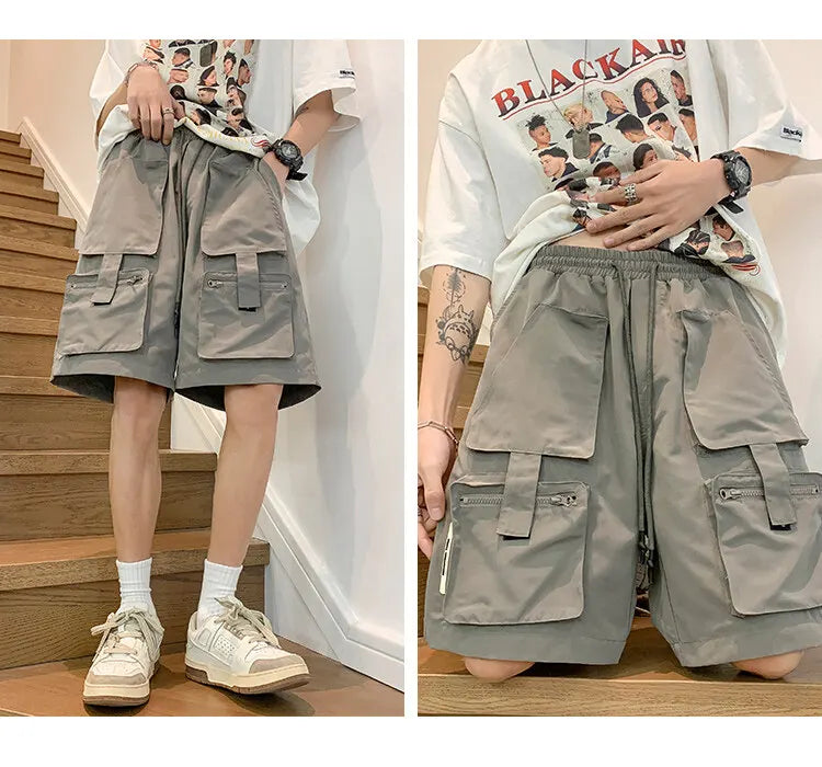 Threebooy Mens Summer Cargo Shorts Multi Pocket Casual Outdoor Sports Workwear Lightweight Comfortable Hiking Shorts Trendy Fashion