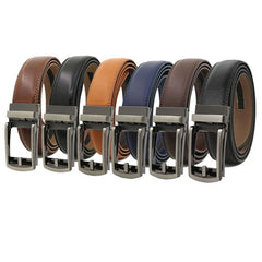 Threebooy  3.0cm 3.1cm Men belt Belt Metal Alloy Automatic Buckle Luxury Brand Design Waist Belts for Men Strap Male 90-130cm Long