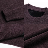 Threebooy Men Sweater Thick Knitted Men's Sweater Round Neck Long Sleeves Casual Pullover for Home Office for Men Winter