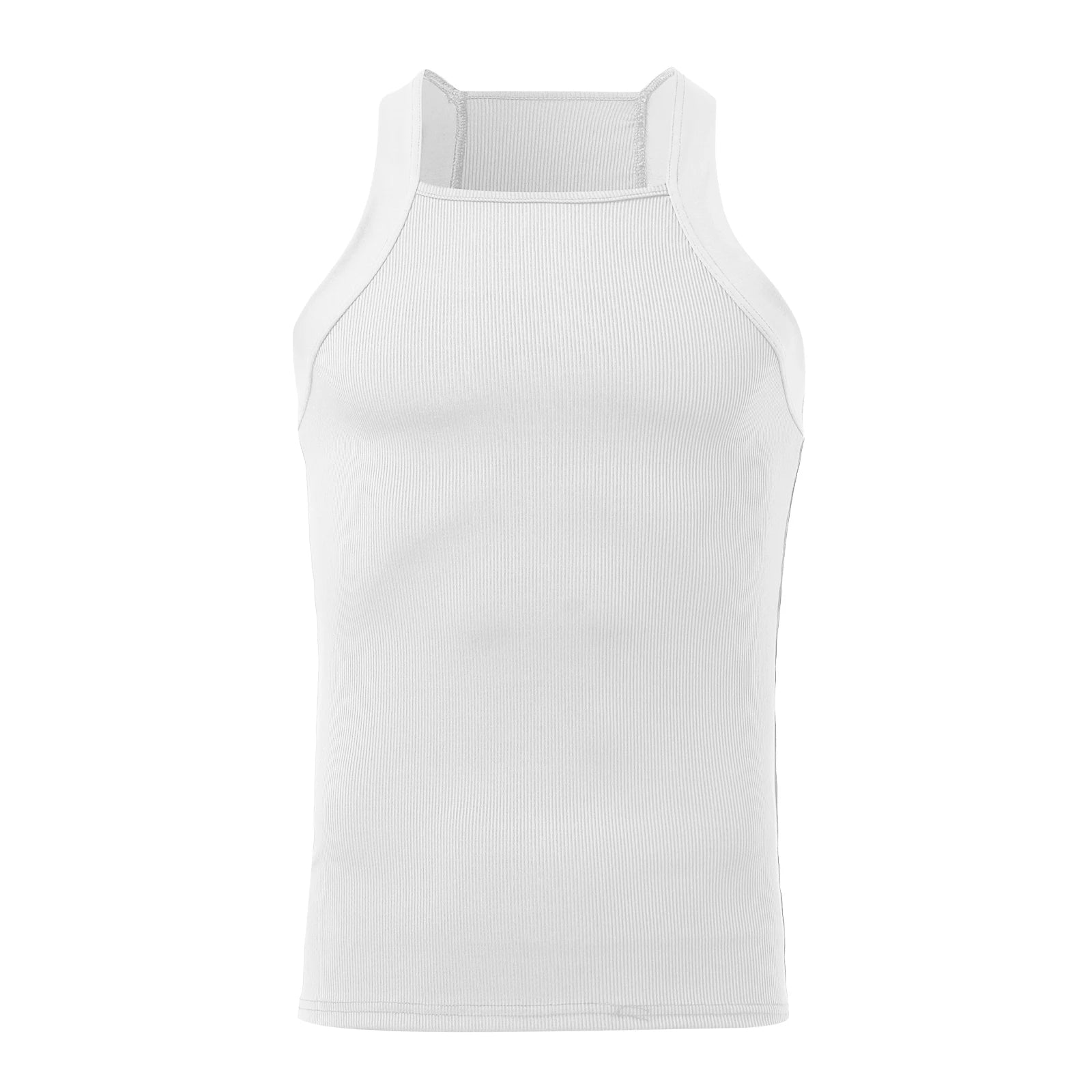 Threebooy  New Fashion Sports Tank Tops Men's Solid Color O-neck Sleeveless T-shirt Skinny Gym Streetwear Casual Vests Party Clothing S-5XL