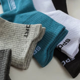 Threebooy 10Pairs Men Socks Organic Cotton Breathable Sports Socks  Black Casual Athletic New Spring Summer for Male Plus Size EUR38-45