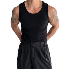 Threebooy  Mens Ribbed Sleeveless Tank Top  Activewear Fitness Sports Bodybuilding Vest Top