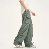 Threebooy Parachute Cargo Pants Men Oversize Cargo Trousers Male Y2K Sweatpants Men High Waist Japanese Streetwear Hip Hop