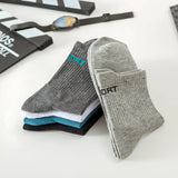 Threebooy 10Pairs Men Socks Organic Cotton Breathable Sports Socks  Black Casual Athletic New Spring Summer for Male Plus Size EUR38-45