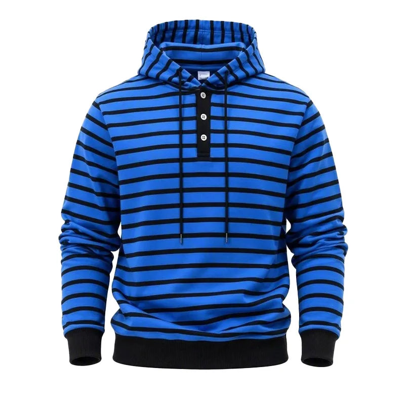 Threebooy  Men's Autumn Winter Plu Sweatirt Casual Hoodie Youth Faion  Color Thiened Hooded Sweatirt for Leisure