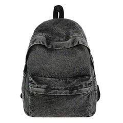 Threebooy  Denim Casual Versatile Large Capacity Backpack College Student Bags Retro Japanese Backpack