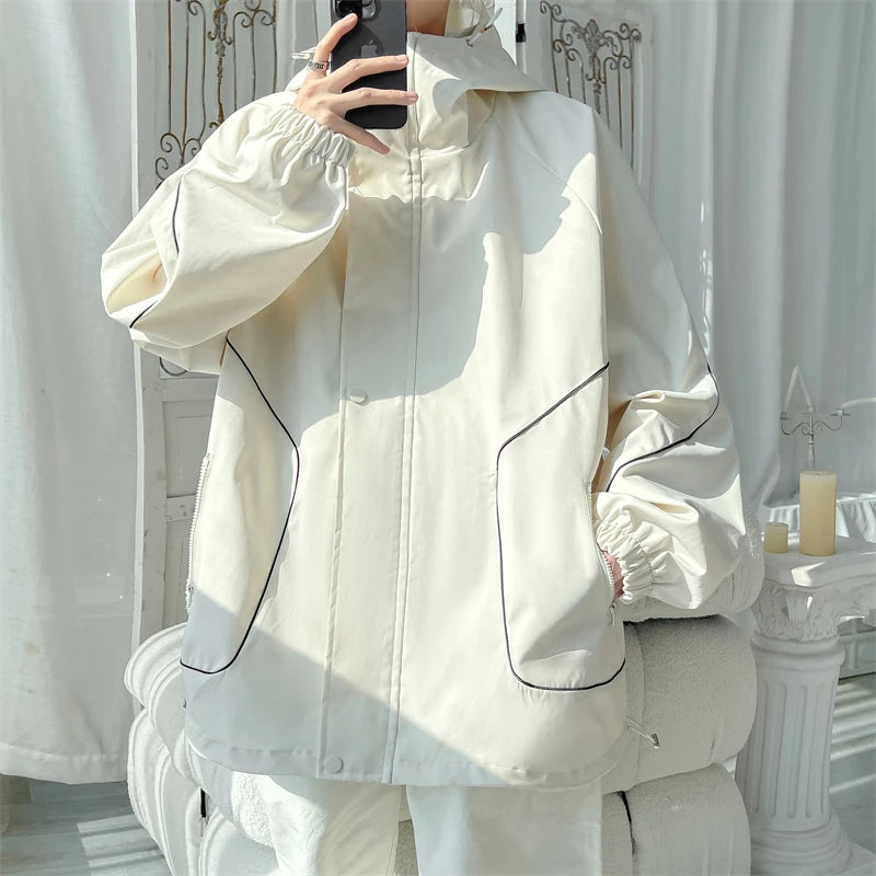 Threebooy Original Clothing Korean Popular Clothes for Men Harajuku Men's Coats Models 2024 Outerwear Spring Jackets Style