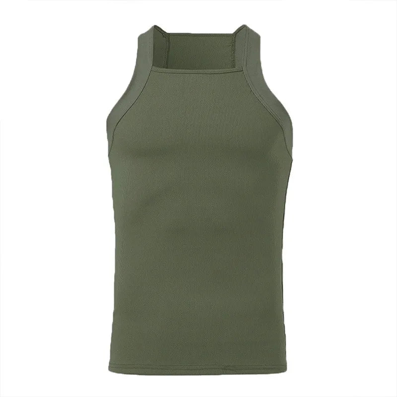 Threebooy  New Fashion Sports Tank Tops Men's Solid Color O-neck Sleeveless T-shirt Skinny Gym Streetwear Casual Vests Party Clothing S-5XL