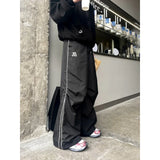 Threebooy Sports Pants Man Baggy Parachute Pants Y2K Oversize Joggers Streetwear Tracksuit Black Wide Leg Trousers for Men