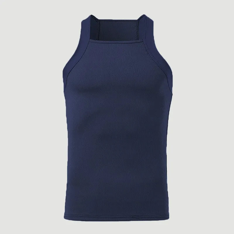 Threebooy  New Fashion Sports Tank Tops Men's Solid Color O-neck Sleeveless T-shirt Skinny Gym Streetwear Casual Vests Party Clothing S-5XL