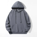 Threebooy Cotton Hoodie Sweatshirts Men Fashion Casual Solid Color Pullover Streetwear Hip Hop Solid Hoodies White Black Hooded Plus Size