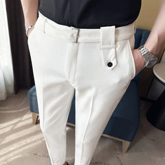 Threebooy Plus Size 29-36 Mens Suit Pants High Quality Men Solid Color Slim Fit Dress Pants Slim Fit Office Business Men Trousers