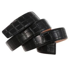 Threebooy  New Fashion Belt Green 3.5cm Automatic Belt Classic Fashion Personality Pin Buckle Holes Belt No Buckle