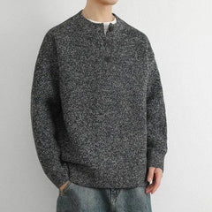 Threebooy  Korean Fashion Trend Pure Color Simple Y2k Sweater Men Spring Autumn New Style Casual Loose Lazy Style Pullover Sweater Men