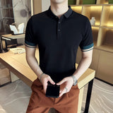 Threebooy  New Summer Men Polo Shirt Printed Fashion Lapel Breathable Casual Tees Tops Short Sleeve Hip Hop Polos Shirts S-4XL