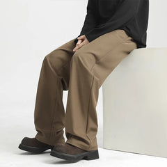 Threebooy Men's Light Luxury Naples Slim-fit Suit Pants Casual Japanese Retro Premium Quality Elegant Popular Leisure Trousers 2026 Spring