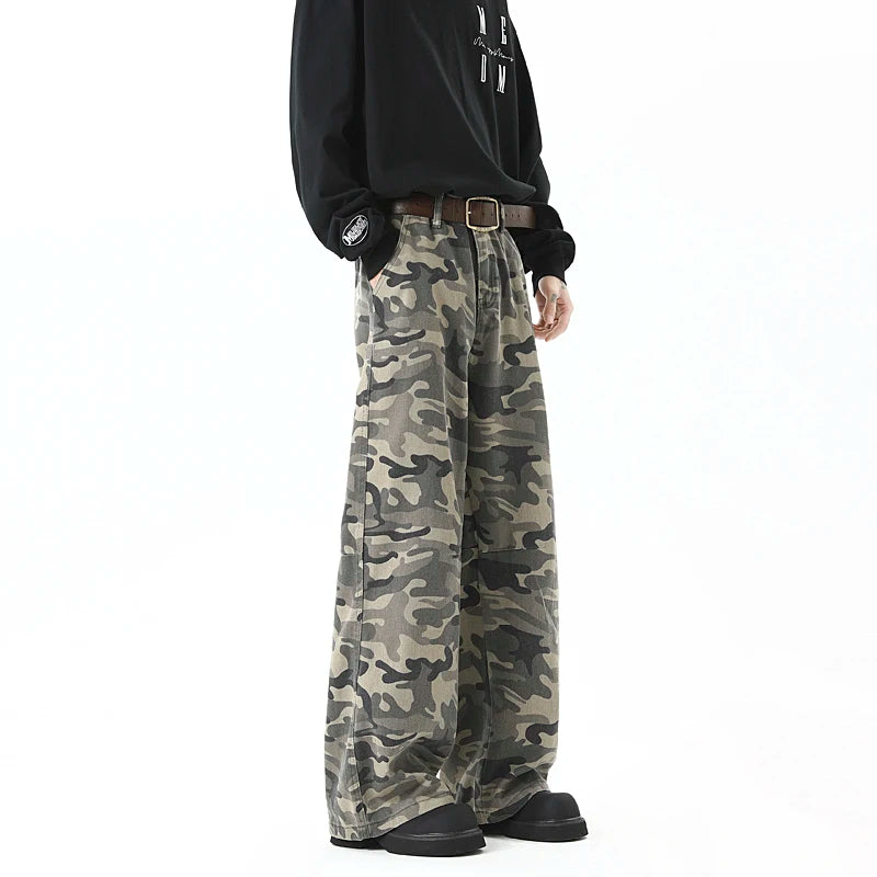 Threebooy  Summer Outdoor Casual Pants men Camouflage Straight Leg Breathable Comfort Travel Hiking Military Jogger Streetwear man Trousers