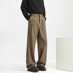 Threebooy Men's Light Luxury Naples Slim-fit Suit Pants Casual Japanese Retro Premium Quality Elegant Popular Leisure Trousers 2026 Spring