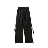 Threebooy Men Cargo Pants Ribbon Hip Hop Jogging Pants Male Casual Streetwear Harem Trousers Pockets New Elastic Waist Woman Sweatpants