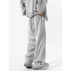 Threebooy Autumn Black Casual Pants Men Fashion Gray Wide Leg Pants Men Sweatpants Streetwear Loose Sports Pants Mens Joggers Trousers