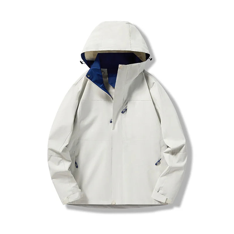 Threebooy  Men's Spring Softshell Jacket Woemn Camping Hiking Trekking Windbreaker Waterproof Hooded Outdoor Sports Travel Climbing Coats