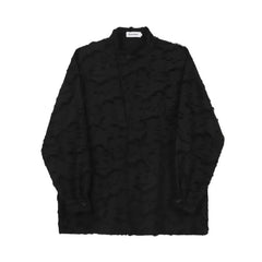 Threebooy Men's shirts long-sleeved new Spring trend tops casual Stand collar pullover shirt casual daily wear Spring and autumn model