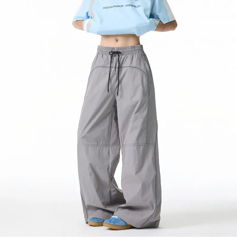 Threebooy  Straight Leg Loose Fit Elastic Waist Outdoor Sports Pants mens Casual Comfort Jogging Hiking Travel Lightweight Durable Trendy