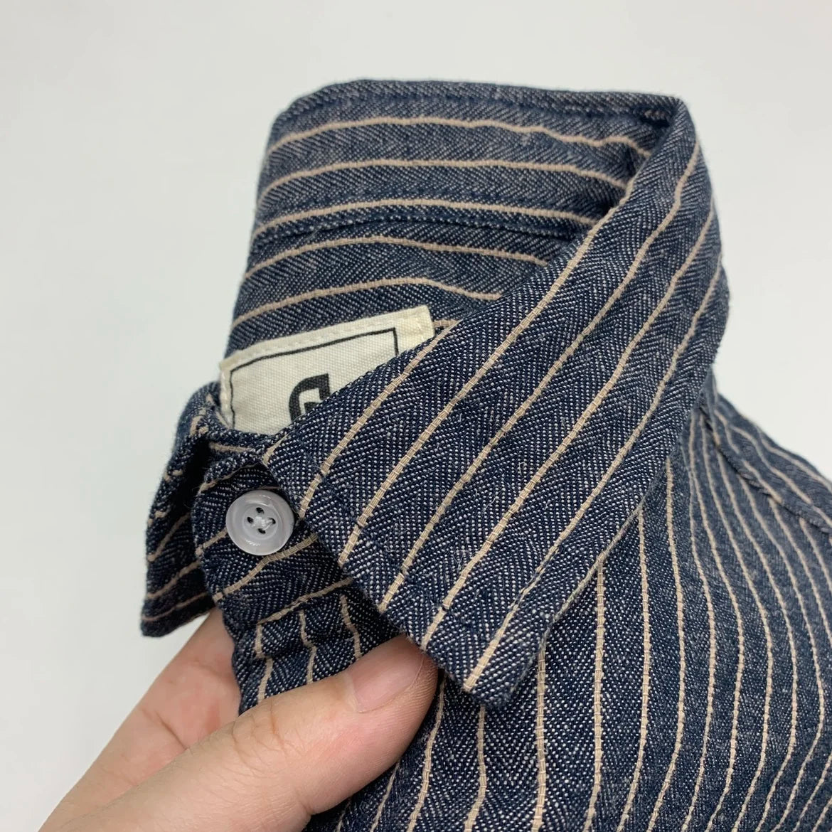 Threebooy  Autumn Cotton Linen Striped Shirt For Men American Retro Breathable Workwear Tops Simple Long Sleeved Loose Cargo Shirt Jacket