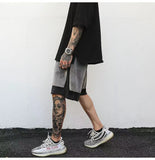 Threebooy Y2k American Street Sports Shorts Men's Summer Design Sense Fashion Pure Cotton Velvet Loose Basketball Casual Split Pants