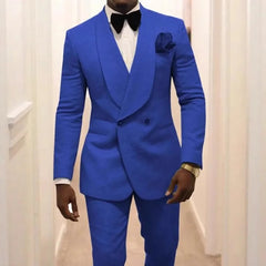 Threebooy  Men Adult Suit Groom Wedding Suit Set Banquet Casual Temperament Dress