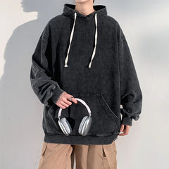 Threebooy Men's Thickened Sweatshirt Solid Colour Unisex Large Size 5XL Hoodie Fashion Classic Comfortable Top Versatile Pullover