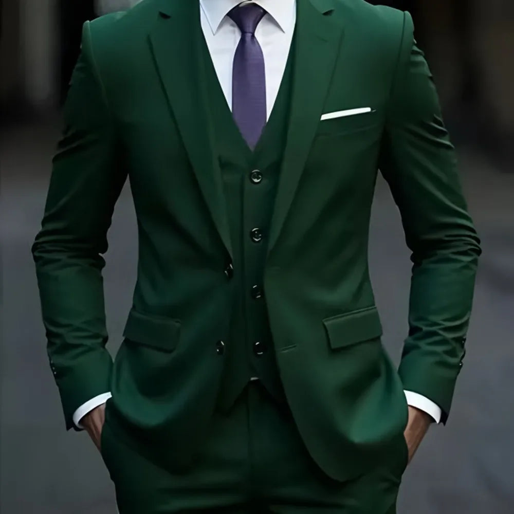 Threebooy  Fashion Men Suit Men Business Casual Simple Professional Suit Mens Clothes