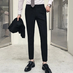 Threebooy Fashion Male Spring High Quality Cotton Business Suit Trousers Men's Clothing/Man British Style Men's Casual Suit Pants