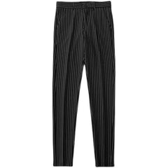 Threebooy  Men's Clothing Business Striped Pants Cootrast Color Slim Casual Spring Straight England Banquet Mid Chic Ankle-Length Trousers