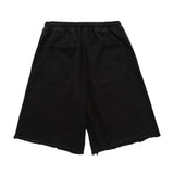 Threebooy American street creative denim shorts men's and women's retro hip-hop loose five-point pants